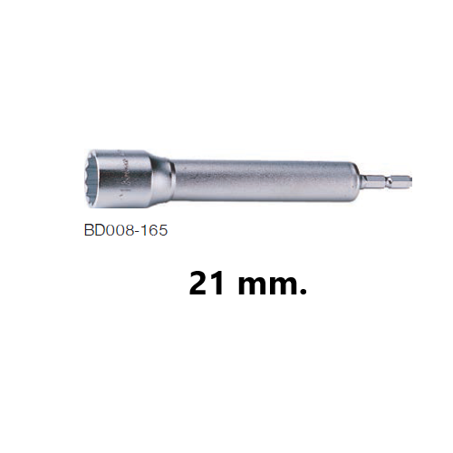 SKI - สกี จำหน่ายสินค้าหลากหลาย และคุณภาพดี | KOKEN BD008-165-21 ลูกบ๊อกซ์ 12P(มิล) สำหรับถอด-ใส่น็อตกับสตัด 165mm.x21mm. ใช้กับไขควงไฟฟ้าแกน 1/4นิ้ว